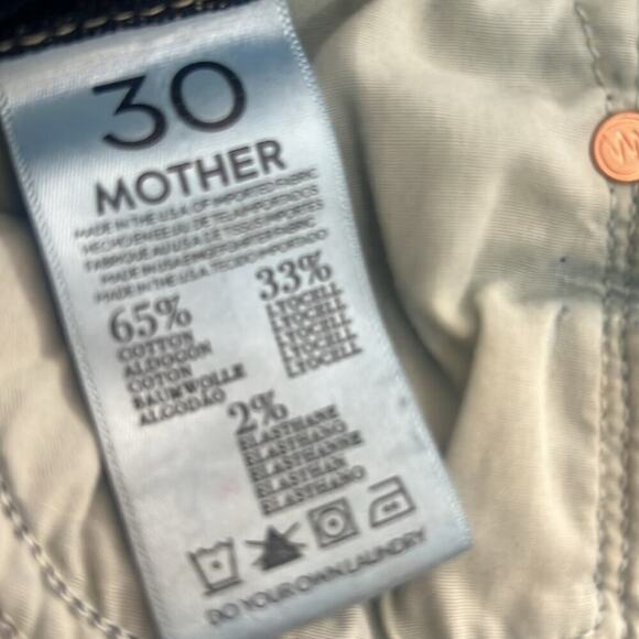 MOTHER THE LOOKER ANKLE SKINNY FRAY ALLEY CAT‎ JEANS SIZE 30 - Picture 9 of 10